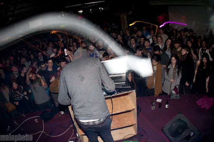 Gold Panda at Rotture, March 24, 2011. Photo by Lymay Iwasaki.