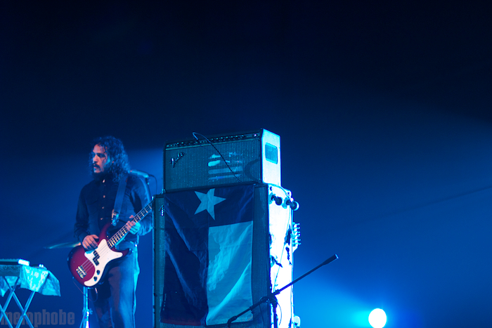 Explosions in the Sky at Radio City Music Hall, April 6, 2011. Photo by Michael Zonenashvili.