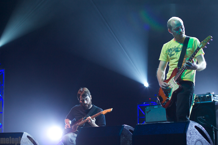 Explosions in the Sky at Radio City Music Hall, April 6, 2011. Photo by Michael Zonenashvili.