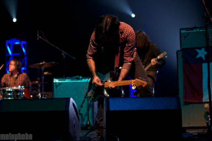 Explosions in the Sky at Radio City Music Hall, April 6, 2011. Photo by Michael Zonenashvili.