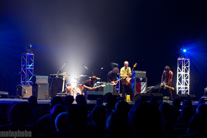 Explosions in the Sky at Radio City Music Hall, April 6, 2011. Photo by Michael Zonenashvili.