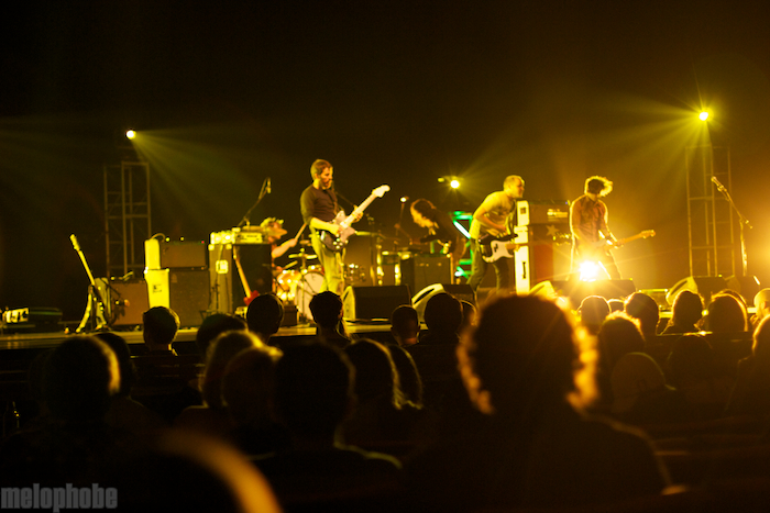 Explosions in the Sky at Radio City Music Hall, April 6, 2011. Photo by Michael Zonenashvili.