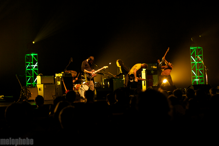 Explosions in the Sky at Radio City Music Hall, April 6, 2011. Photo by Michael Zonenashvili.