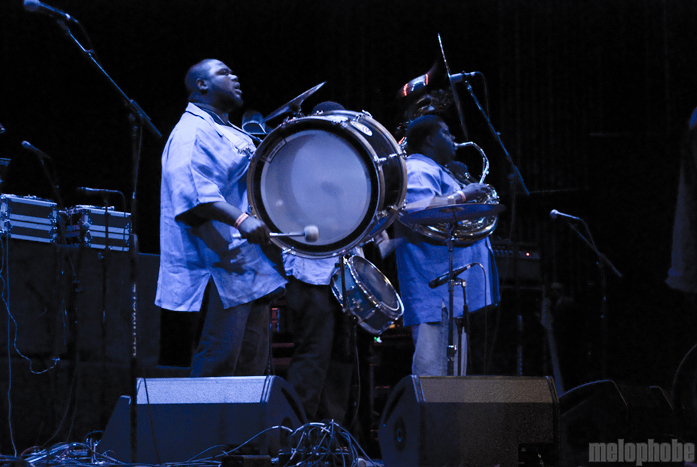 Hot 8 Brass Band at Arlene Schnitzer Concert Hall, April 9, 2011. Photo by Colin McLaughlin.