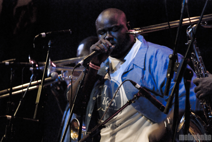 Hot 8 Brass Band at Arlene Schnitzer Concert Hall, April 9, 2011. Photo by Colin McLaughlin.