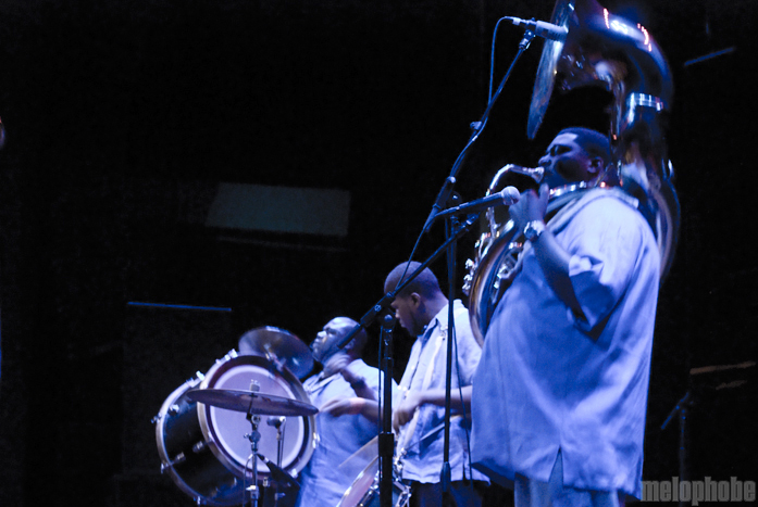 Hot 8 Brass Band at Arlene Schnitzer Concert Hall, April 9, 2011. Photo by Colin McLaughlin.