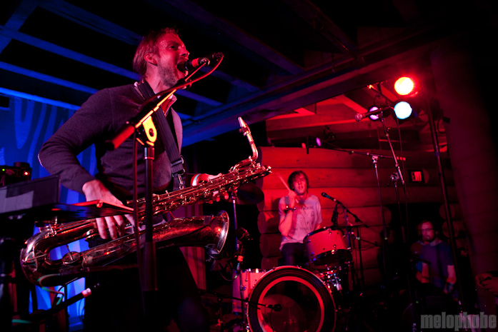 Menomena at Doug Fir Lounge, May 2, 2011. Photo by Justin Kent.