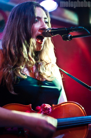 Anni Rossi at Pianos, May 4, 2011. Photo by Chris Barth.