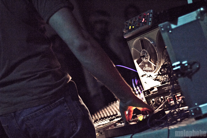 Pete Swanson at Holocene, May 6, 2011. Photo by Troy Dunham.