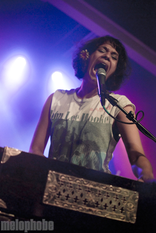 Shilpa Ray & Her Happy Hookers at Wonder Ballroom, May 18, 2011. Photo by Colin McLaughlin.