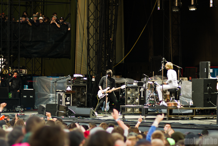 Death From Above 1979 at Main Stage, May 27, 2011. Photo by Troy Dunham.