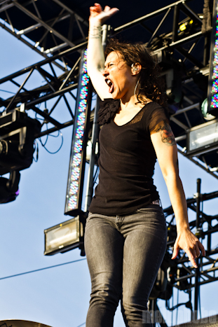 Matt & Kim at Bigfoot Stage, May 28, 2011. Photo by Troy Dunham.
