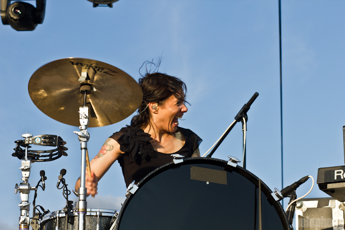Matt & Kim at Bigfoot Stage, May 28, 2011. Photo by Troy Dunham.