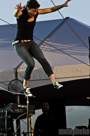 Matt & Kim at Bigfoot Stage, May 28, 2011. Photo by Troy Dunham.