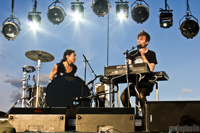 Matt & Kim at Bigfoot Stage, May 28, 2011. Photo by Troy Dunham.