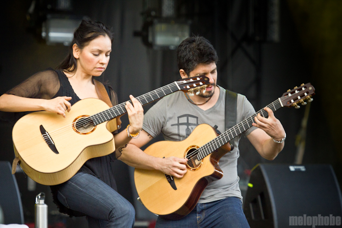 Rodrigo y Gabriela at Main Stage, May 30, 2011. Photo by Troy Dunham.