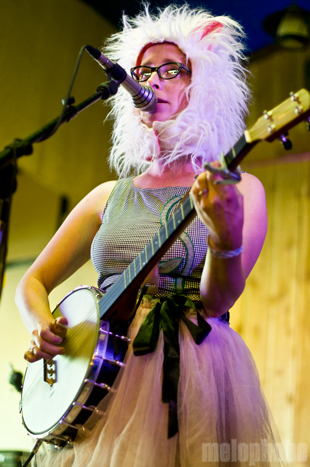 Laura Veirs at Pendarvis Farm, August 6, 2011. Photo by Carrie Johnston and Ian McNeil.