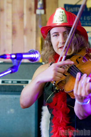 Laura Veirs at Pendarvis Farm, August 6, 2011. Photo by Carrie Johnston and Ian McNeil.