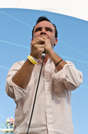 Future Islands at Pendarvis Farm, August 6, 2011. Photo by Carrie Johnston and Ian McNeil.