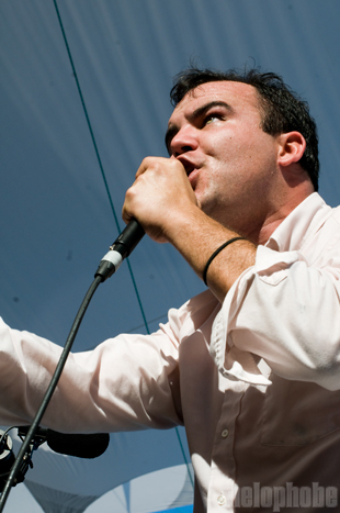 Future Islands at Pendarvis Farm, August 6, 2011. Photo by Carrie Johnston and Ian McNeil.