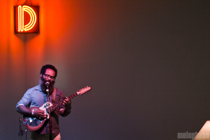 Kyp Malone at Disjecta Interdisciplinary Art Center, August 12, 2011. Photo by Troy Dunham.