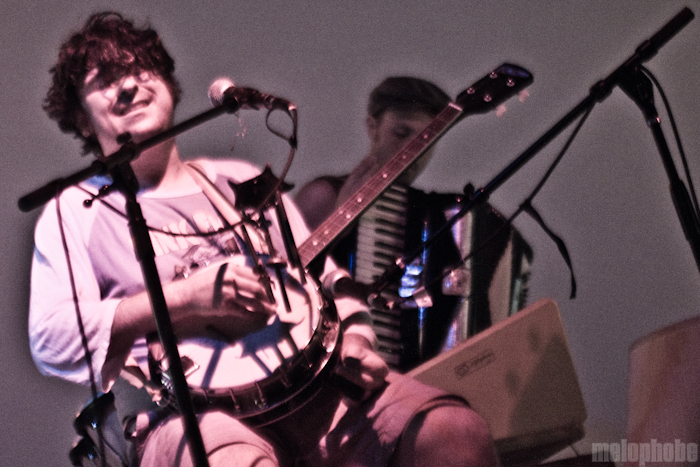 Larry Yes at Disjecta Interdisciplinary Art Center, August 12, 2011. Photo by Troy Dunham.