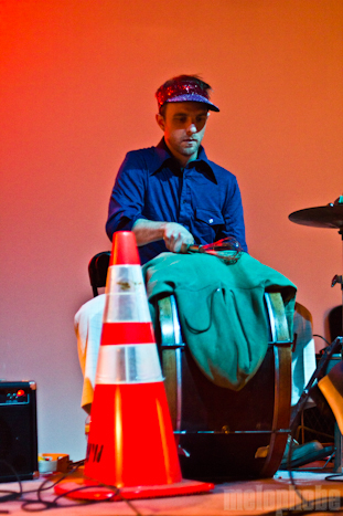 Chris Kaup at Disjecta Interdisciplinary Art Center, August 12, 2011. Photo by Troy Dunham.