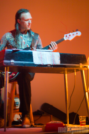 Chris Kaup at Disjecta Interdisciplinary Art Center, August 12, 2011. Photo by Troy Dunham.