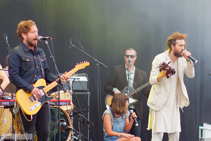 Edward Sharpe and the Magnetic Zeros, August 12, 2011. Photo by Bobby Lilly.