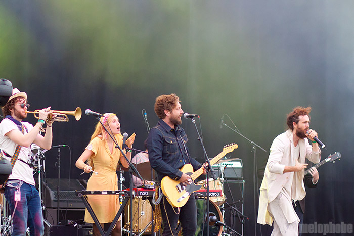 Edward Sharpe and the Magnetic Zeros, August 12, 2011. Photo by Bobby Lilly.