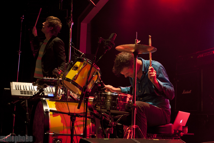 Battles at Wonder Ballroom, October 13, 2011. Photo by Lymay Iwasaki.
