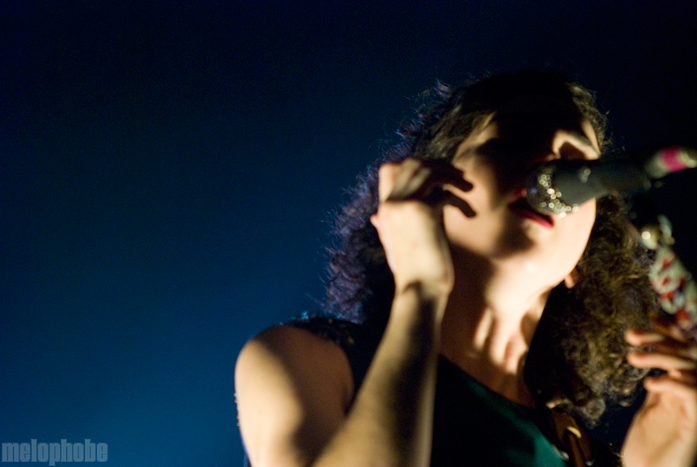 St. Vincent at Crystal Ballroom, October 14, 2011. Photo by Colin McLaughlin.