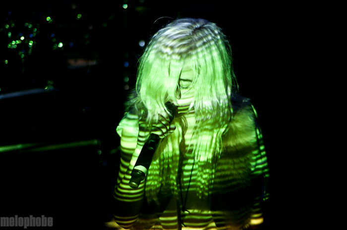 Zola Jesus, October 18, 2011. Photo by Ashley Thorfinnson and Chris Barth.