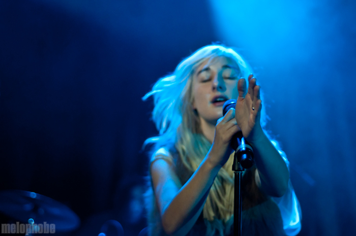 Zola Jesus, October 18, 2011. Photo by Ashley Thorfinnson and Chris Barth.