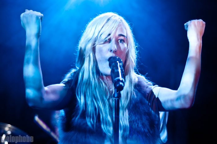 Zola Jesus, October 18, 2011. Photo by Ashley Thorfinnson and Chris Barth.