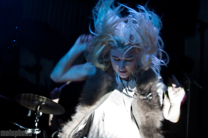 Zola Jesus, October 18, 2011. Photo by Ashley Thorfinnson and Chris Barth.