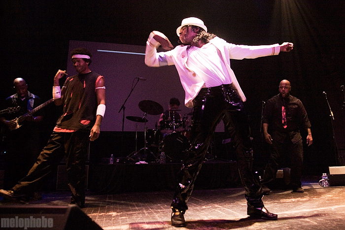 Who's Bad: The Ultimate Michael Jackson Tribute Band at Jefferson Theatre, November 17, 2011. Photo by Ari Sommer.