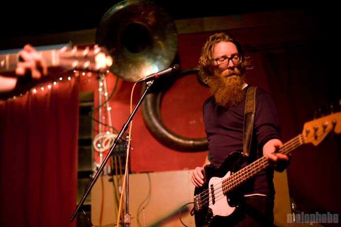 Adam Arcuragi and the Lupine Chorale Society at PA's Lounge, February 3, 2012. Photo by Boston Concert Photography.