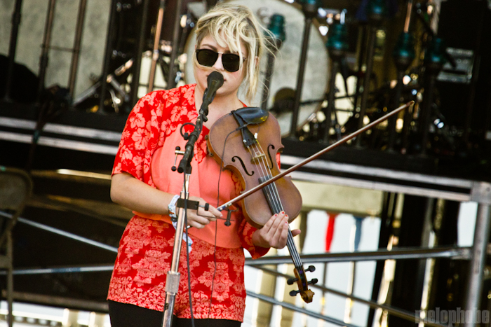 The Head and The Heart at Main Stage, May 27, 2012. Photo by Troy Dunham.