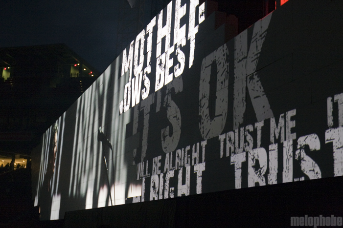 Roger Waters at Fenway Park, July 1, 2012. Photo by Ian Doreian.