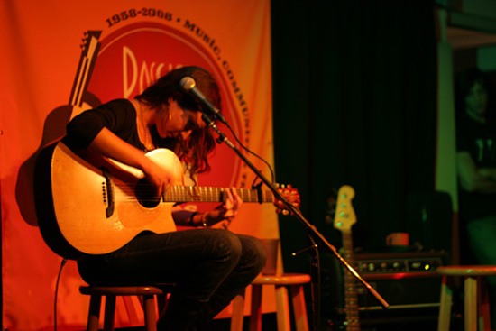 Mieka Pauley at Club Passim, October 25, 2008. Photo by Jenny Rushlow.