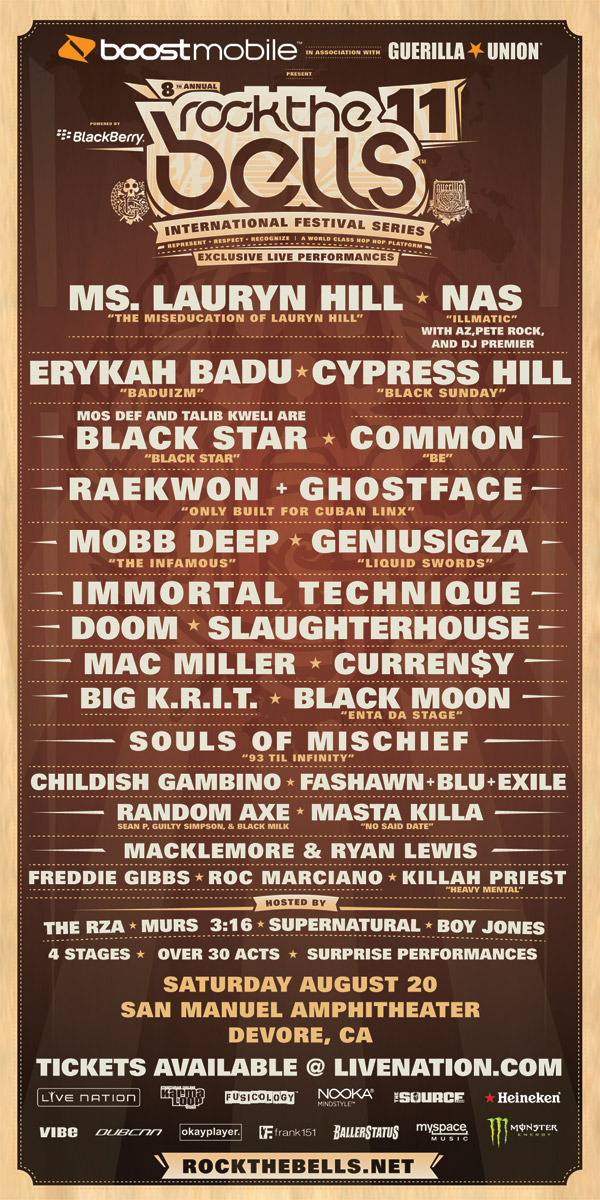 Rock the Bells 2011 Tour